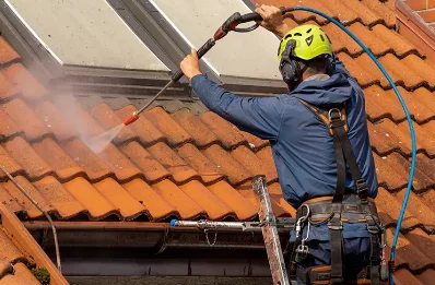 Démoussage et hydrofuge de toiture à Cellieu